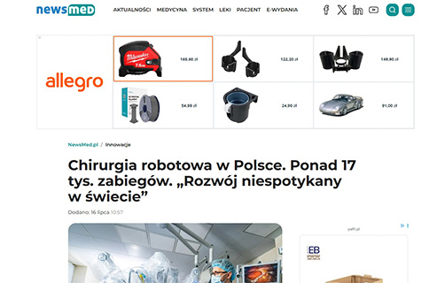 Chirurgia robotowa w Polsce. Ponad 17 tys. zabiegów. „Rozwój niespotykany w świecie”
