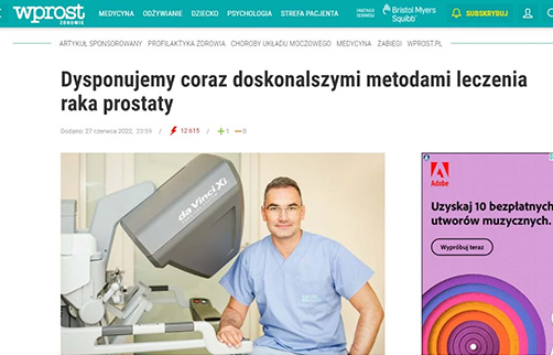 DYSPONUJEMY CORAZ DOSKONALSZYMI METODAMI LECZENIA RAKA PROSTATY